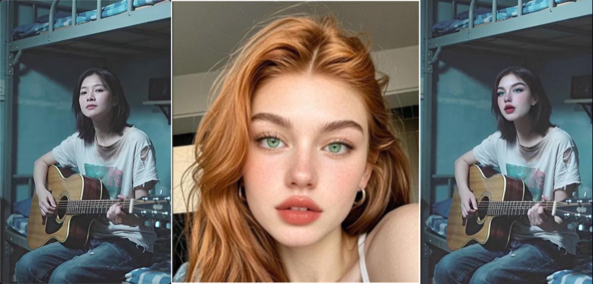 Same-ethnicity face swap produces seamless results compared to cross-ethnicity swap