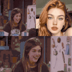 Celebrity GIF face swap example - woman with swapped face